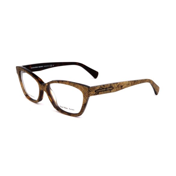 ALEXANDER MCQUEEN női arany és barna szemüvegkeret szemüvegkeret AMQ4268OFN