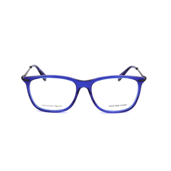 ALEXANDER MCQUEEN Unisex férfi női matt kék és ruténium szürke szemüvegkeret szemüvegkeret AMQ4279FTB