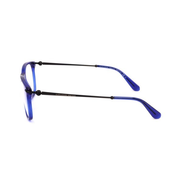 ALEXANDER MCQUEEN Unisex férfi női matt kék és ruténium szürke szemüvegkeret szemüvegkeret AMQ4279FTB