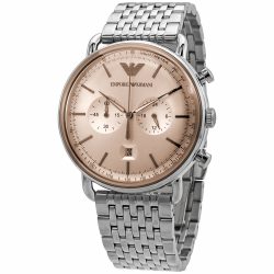 ARMANI férfi ezüst Quartz óra karóra AR11239
