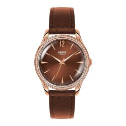 HENRY LONDON női barna Quartz óra karóra HL39-SS-0052
