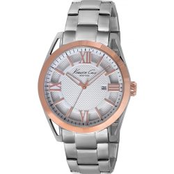 KENNETH COLE férfi ezüst Quartz óra karóra IKC9373