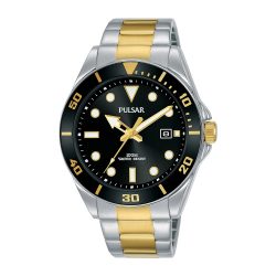 PULSAR férfi ezüst Quartz óra karóra PG8295X1