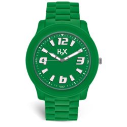 HAUREX Unisex férfi női zöld Quartz óra karóra SG381XG1