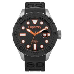 SUPERDRY férfi fekete Quartz óra karóra SYG140B