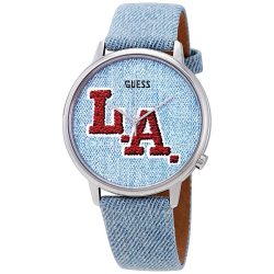 GUESS Unisex férfi női kék Quartz óra karóra V1011M1