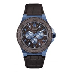 GUESS férfi barna Quartz óra karóra W0674G5