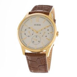 GUESS férfi barna Quartz óra karóra W1041G2