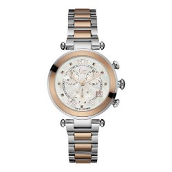GC női ezüst/rózsaszín Quartz óra karóra Y05002M1