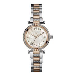 GC női ezüst, rózsaszín Quartz óra karóra Y18002L1