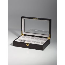   Rothenschild óra karóra doboz RS-1087-12E for 12 Ebony Watchbox