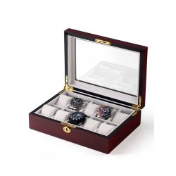   Rothenschild óra karóra doboz RS-1087-10C for 10 Cherry Watchbox