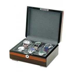   Rothenschild Uhrenschatulle RS-2432-EB 6 Óra Karóra ebony Watchbox