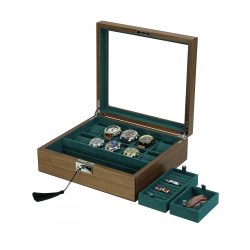   Rothenschild Uhrenbox & Schmuckbox RS-2443-W 10 Óra Karóra + 2 tartó Watchbox