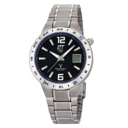   ETT EGT-11411-41M férfi's solar titanium radio controlled óra karóra 40mm 5ATM