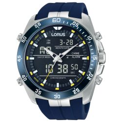   Lorus RW617AX9 analóg- ébresztő Kronográf Óra 100M 46mm karóra