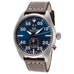 Glycine Airpilot kettős idő 44 férfi óra karóra barna