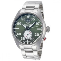 Glycine Airpilot kettős idő 44 férfi óra karóra ezüst