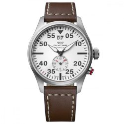 Glycine Airpilot kettős idő 44 férfi óra karóra barna