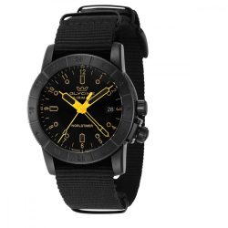 Glycine Airman Worldtimer férfi óra karóra fekete