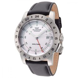 Glycine Airman Worldtimer GMT férfi óra karóra fekete