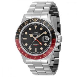 Glycine harci Sub GMT férfi óra karóra ezüst
