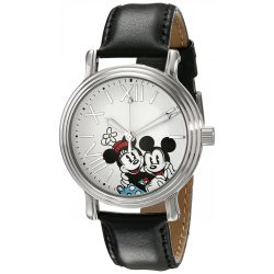   Disney női W001861 Mickey & Minnie analóg kijelző analóg Quartz fekete óra karóra