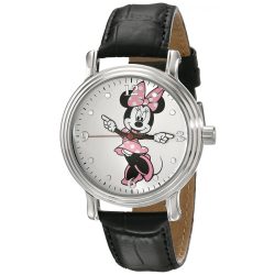   Disney női W001875 Minnie Mouse analóg kijelző analóg Quartz fekete óra karóra