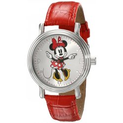   Disney női W001877 Minnie Mouse analóg kijelző analóg Quartz piros óra karóra
