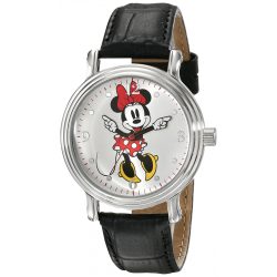   Disney női W001878 Minnie Mouse analóg kijelző analóg Quartz fekete óra karóra
